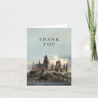 Tarjeta De Agradecimiento Harry Potter Castillo de Hogwarts Gracias