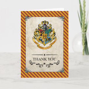 Tarjeta De Agradecimiento Harry Potter   Cumpleaños de Hogwarts Gracias