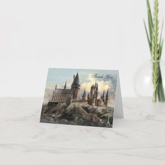 Tarjeta De Agradecimiento Harry Potter Hogwarts Castillo Gracias