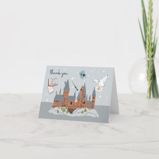 Tarjeta De Agradecimiento Harry Potter Hogwarts Castle Baby Shower Gracias
