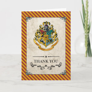 Tarjeta De Agradecimiento Harry Potter   Hogwarts Cumpleaños Gracias