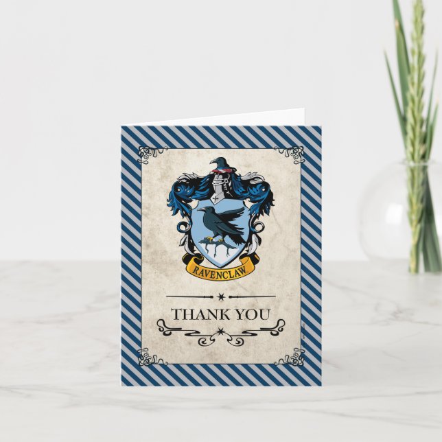 Tarjeta De Agradecimiento Harry Potter | Ravenclaw Gracias (Anverso)