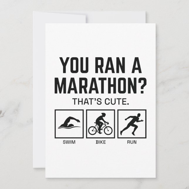 Tarjeta De Agradecimiento Has Corrido Una Maratón (Anverso)