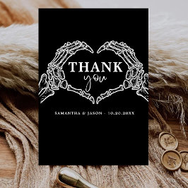 Tarjeta De Agradecimiento Hasta la muerte nos hace Fiesta boda gótico de Hal