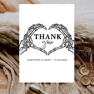 Tarjeta De Agradecimiento Hasta la muerte nos hace Fiesta boda gótico de Hal