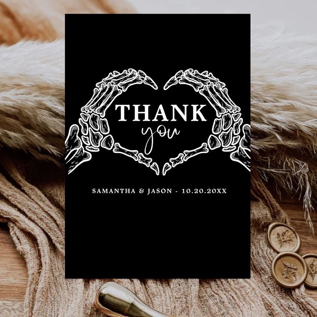 Tarjeta De Agradecimiento Hasta la muerte nos hace Fiesta boda gótico de Hal (Subido por el creador)