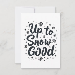 Tarjeta De Agradecimiento Hasta la nieve buena divertida Navidad copo de nie