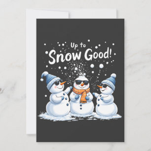 Tarjeta De Agradecimiento Hasta la nieve, buenos Navidades de Snowman