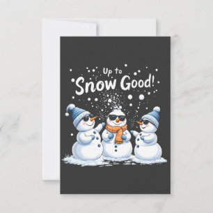 Tarjeta De Agradecimiento Hasta la nieve, buenos Navidades de Snowman