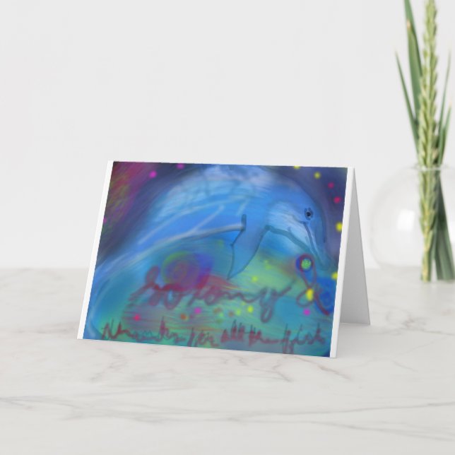 Tarjeta De Agradecimiento ¡Hasta luego y gracias por todos los peces! (Anverso)