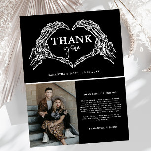 Tarjeta De Agradecimiento Hasta que la muerte nos haga fiesta Foto de boda g