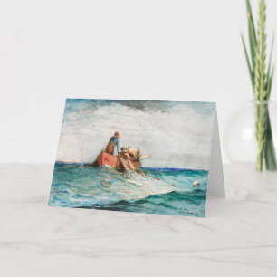 Tarjeta De Agradecimiento Hauling In The Nets (1887) De Winslow Homer