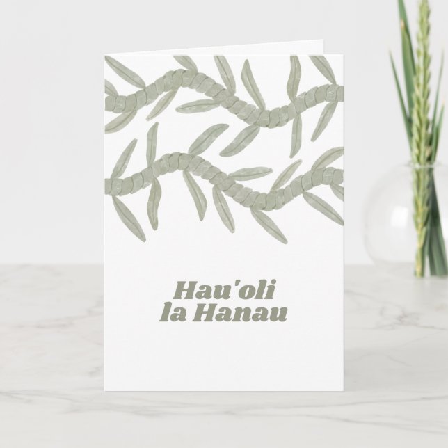 Tarjeta De Agradecimiento Hau'oli la Hanau (Anverso)