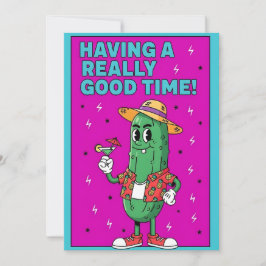 Tarjeta De Agradecimiento Having a Really Good funny pickle vacation summer