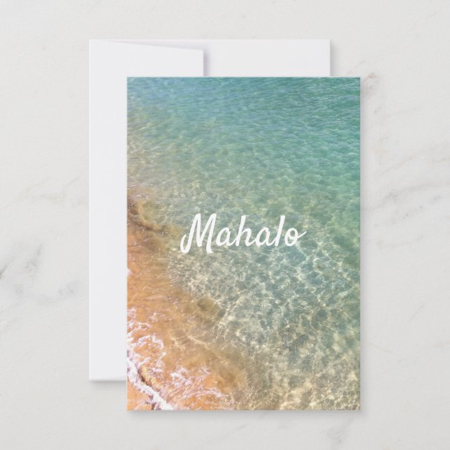 Tarjeta De Agradecimiento Hawaii Ocean Aloha Pegatina Napkins (Anverso)