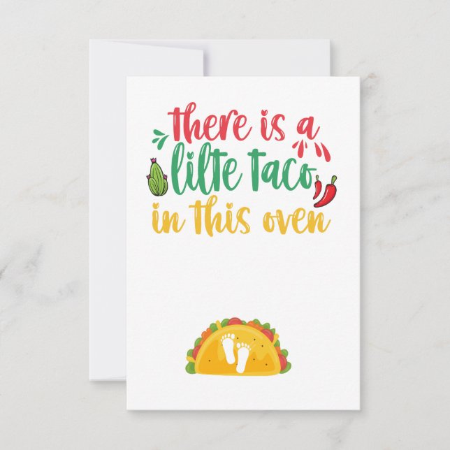 Tarjeta De Agradecimiento Hay Un Pequeño Taco En Este Regalo De Embarazo De  (Anverso)