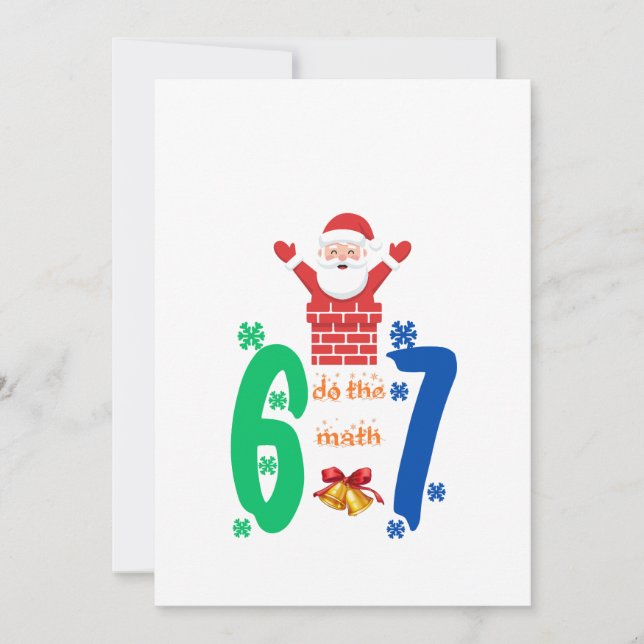 Tarjeta De Agradecimiento Haz Las Cuentas 67 Meme Navidad (Anverso)