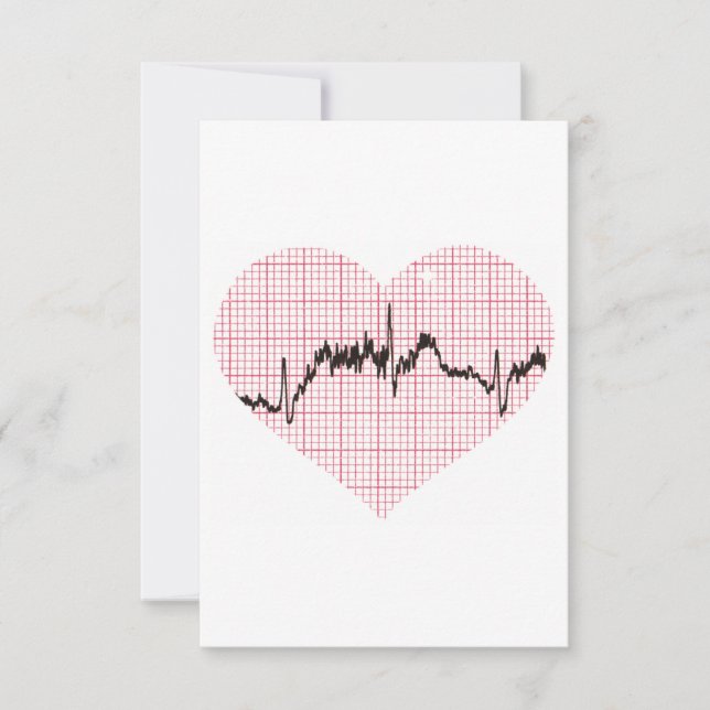 Tarjeta De Agradecimiento Heart Beat VII (Anverso)