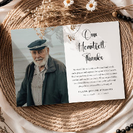 Tarjeta De Agradecimiento Heartfelt Thanks Funeral Photo & Message Sympathy 