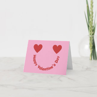 Tarjeta De Agradecimiento Hearts Smile Happy Valentine's Day Message
