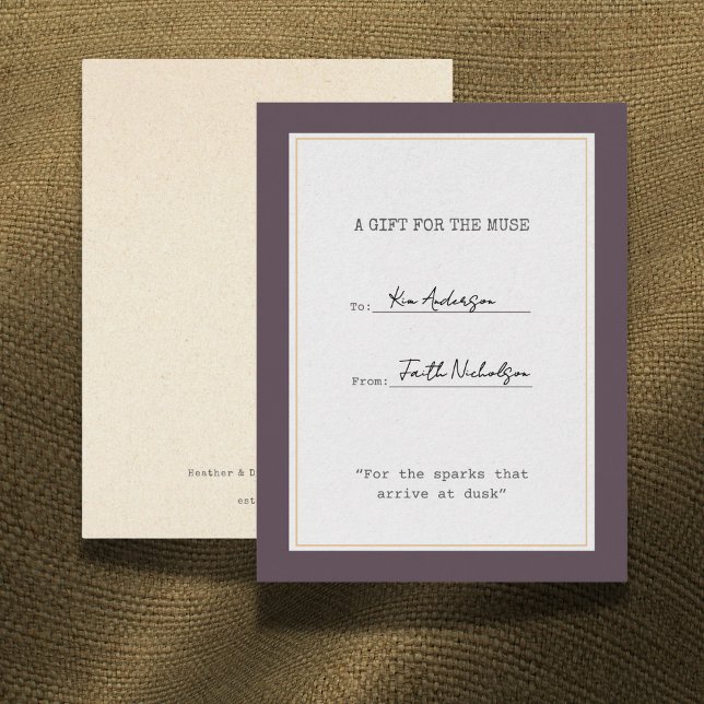 Tarjeta De Agradecimiento Heather & Dusk Graduation Gift Insert Card (Subido por el creador)