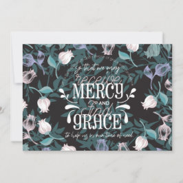 Tarjeta De Agradecimiento Hebreo 4:16 cita negro sobre