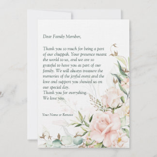 Tarjeta De Agradecimiento Hebreo judío de Rubor y Primavera Verde Chuppah DI