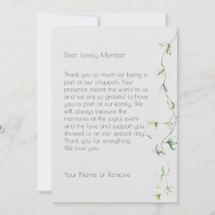 Tarjeta De Agradecimiento Hebreo judío de Rubor y Primavera Verde Chuppah DI