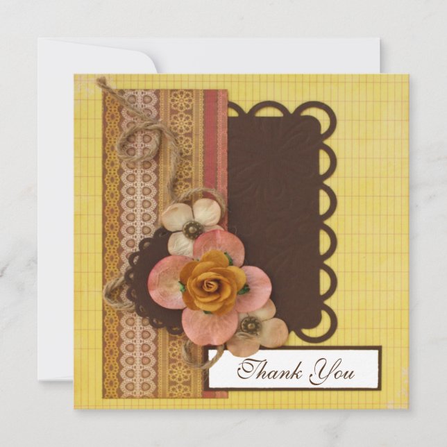 Tarjeta de agradecimiento hecha a mano (Anverso)