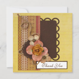 Tarjeta de agradecimiento hecha a mano