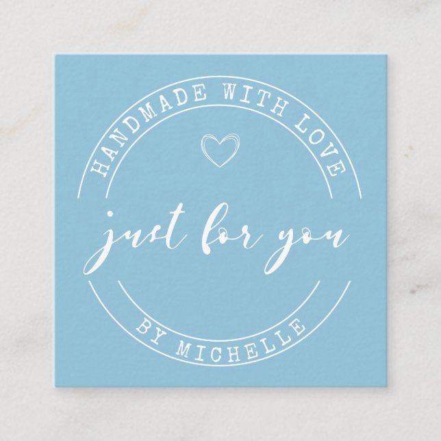 Tarjeta de agradecimiento hecha a mano con el guió (Anverso)