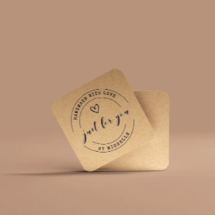 tarjeta de agradecimiento hecha a mano con script