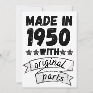 Tarjeta De Agradecimiento hecho en 1950 con piezas originales,