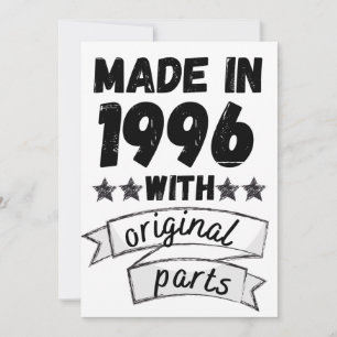 Tarjeta De Agradecimiento hecho en 1996 con piezas originales,
