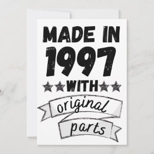 Tarjeta De Agradecimiento hecho en 1997 con partes originales,