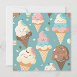 Tarjeta De Agradecimiento Helado colorido lindo