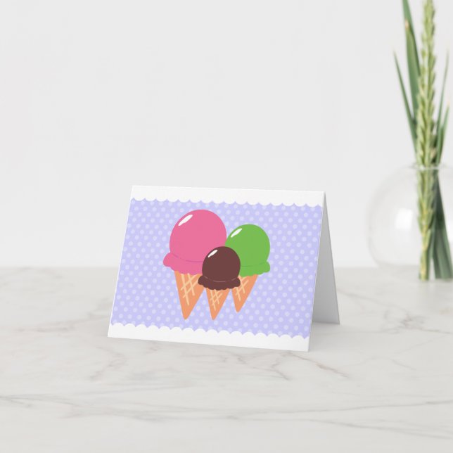Tarjeta De Agradecimiento Helado Cream Gracias Cartas (Anverso)