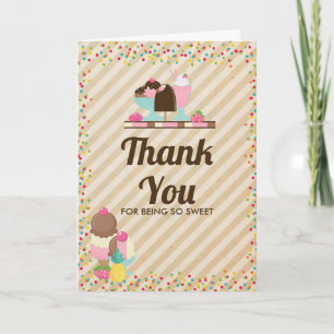 Tarjeta De Agradecimiento Helado - gracias por ser tan dulce