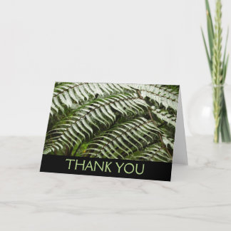 Tarjeta De Agradecimiento Helechos II Verde Oscuro Naturaleza