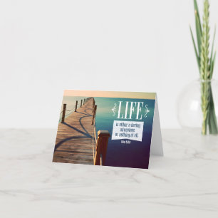 Tarjeta De Agradecimiento Helen Keller cita Inspiradora "aventura"