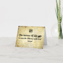 Tarjeta De Agradecimiento Helen Keller cita Inspiradora herejía de una edad