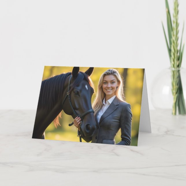 Tarjeta De Agradecimiento Helena Chevalier / Majestic Friesian Companion (Anverso)