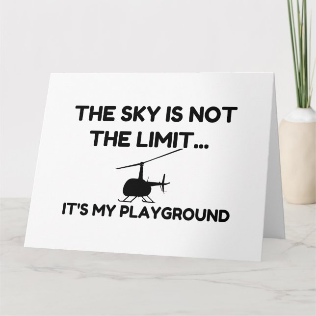 Tarjeta De Agradecimiento Helicóptero de SKY PLAYGROUND (Anverso)