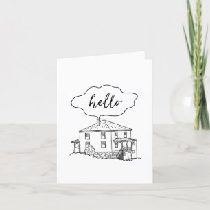 Tarjeta De Agradecimiento Hello House Blank