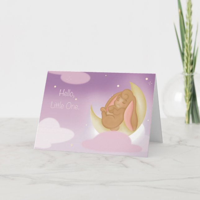 Tarjeta De Agradecimiento Hello Little One - Baby Birth Greeting Card (Anverso)