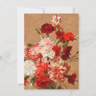 Tarjeta De Agradecimiento Henri Fantin Latour - Claveles Sin Florero