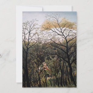 Tarjeta De Agradecimiento Henri Rousseau - Encuentro en el bosque