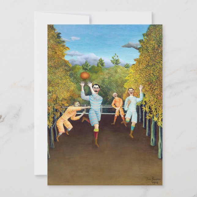 Tarjeta De Agradecimiento Henri Rousseau - Futbolistas (Anverso)