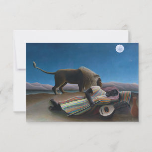 Tarjeta De Agradecimiento Henri Rousseau - La Gitana Durmiente