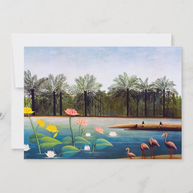 Tarjeta De Agradecimiento Henri Rousseau - Los flamencos (Anverso)